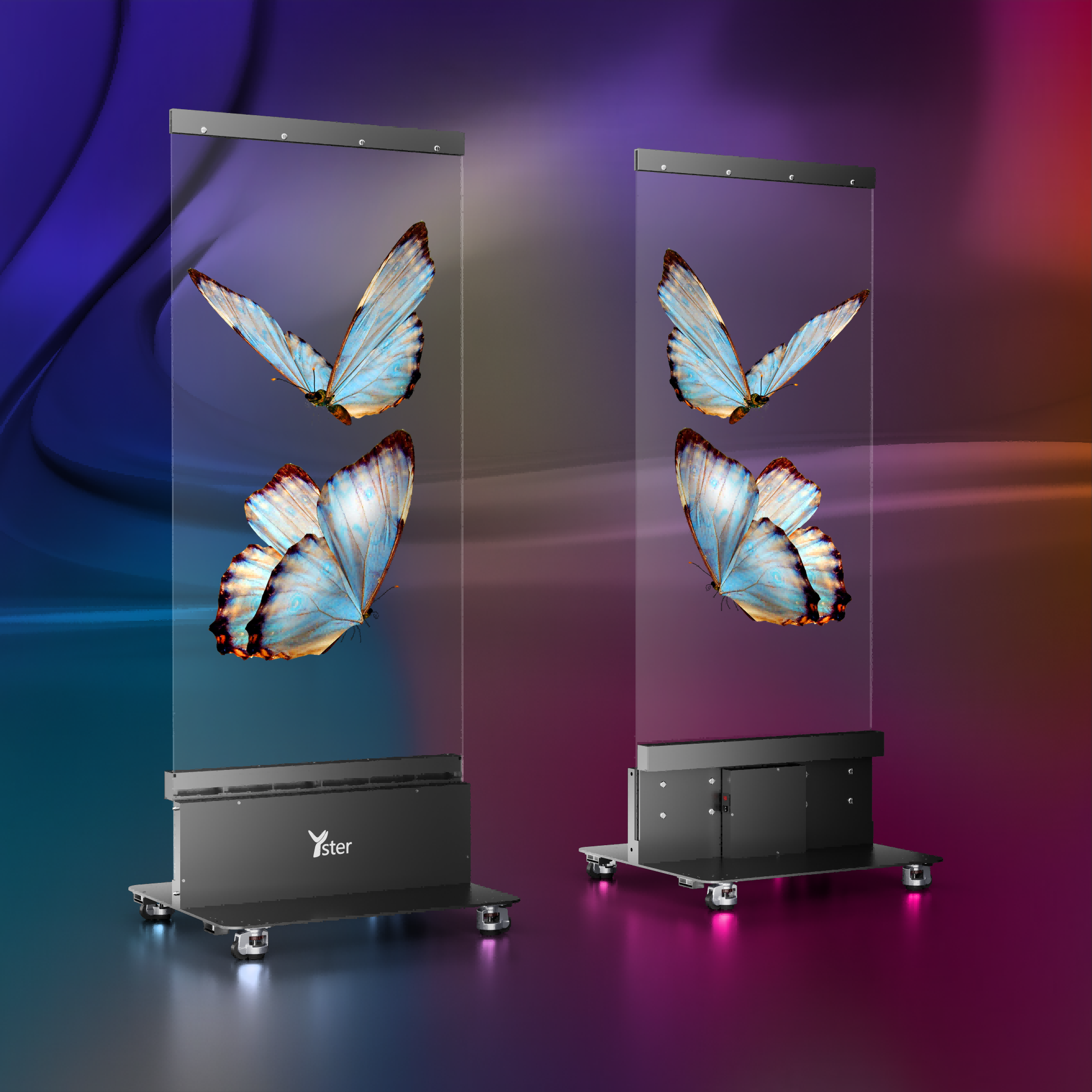 Glass transparent screen